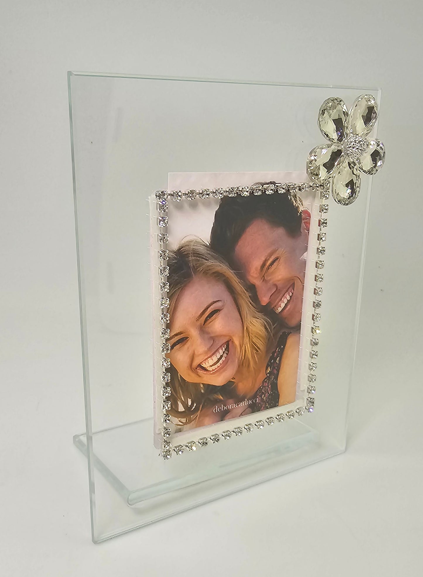 Marco de fotos Debora Carlucci con broche de flor de cristal Swarovski #DC1711
