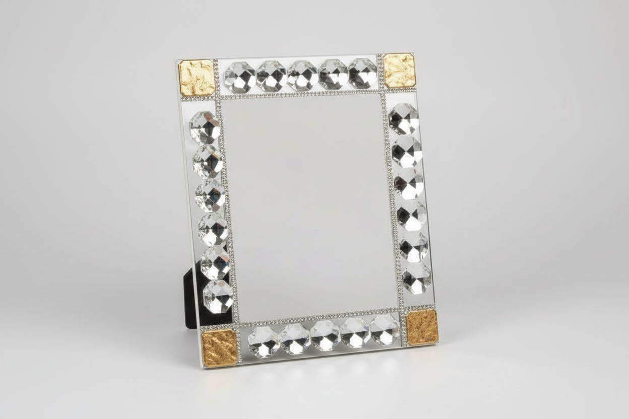 Marco italiano con 24 % de cristal chapado en oro de 18 quilates #18134