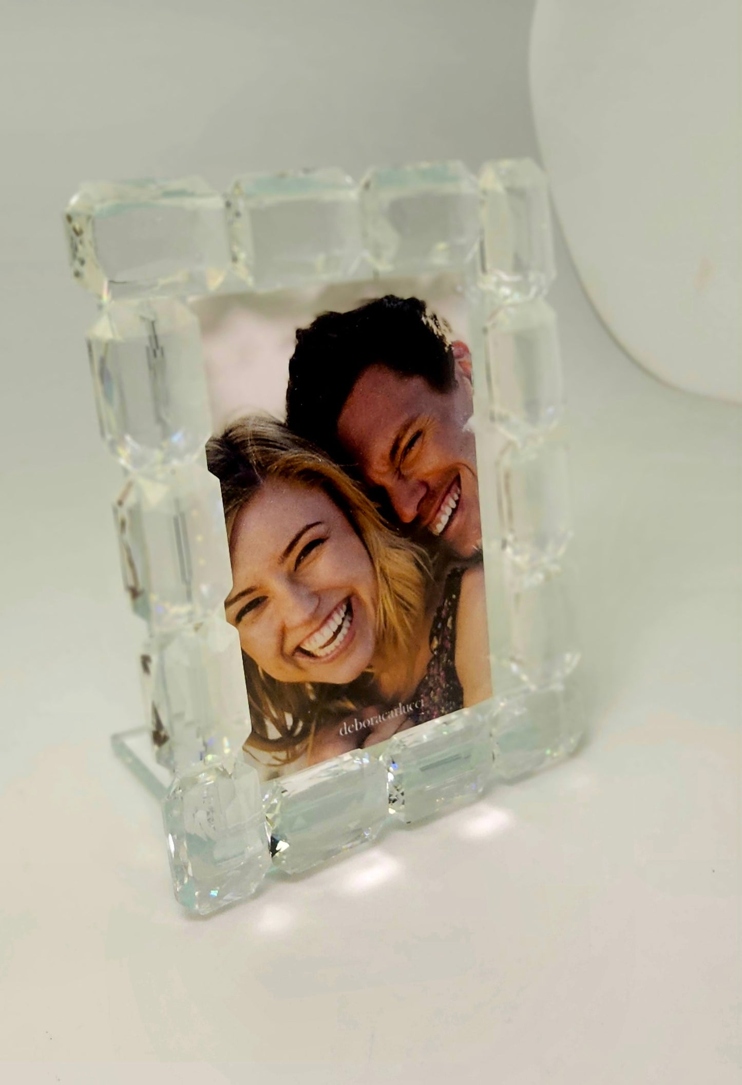 Marco de fotos Debora Carlucci con broche de flor de cristal Swarovski #DC1711