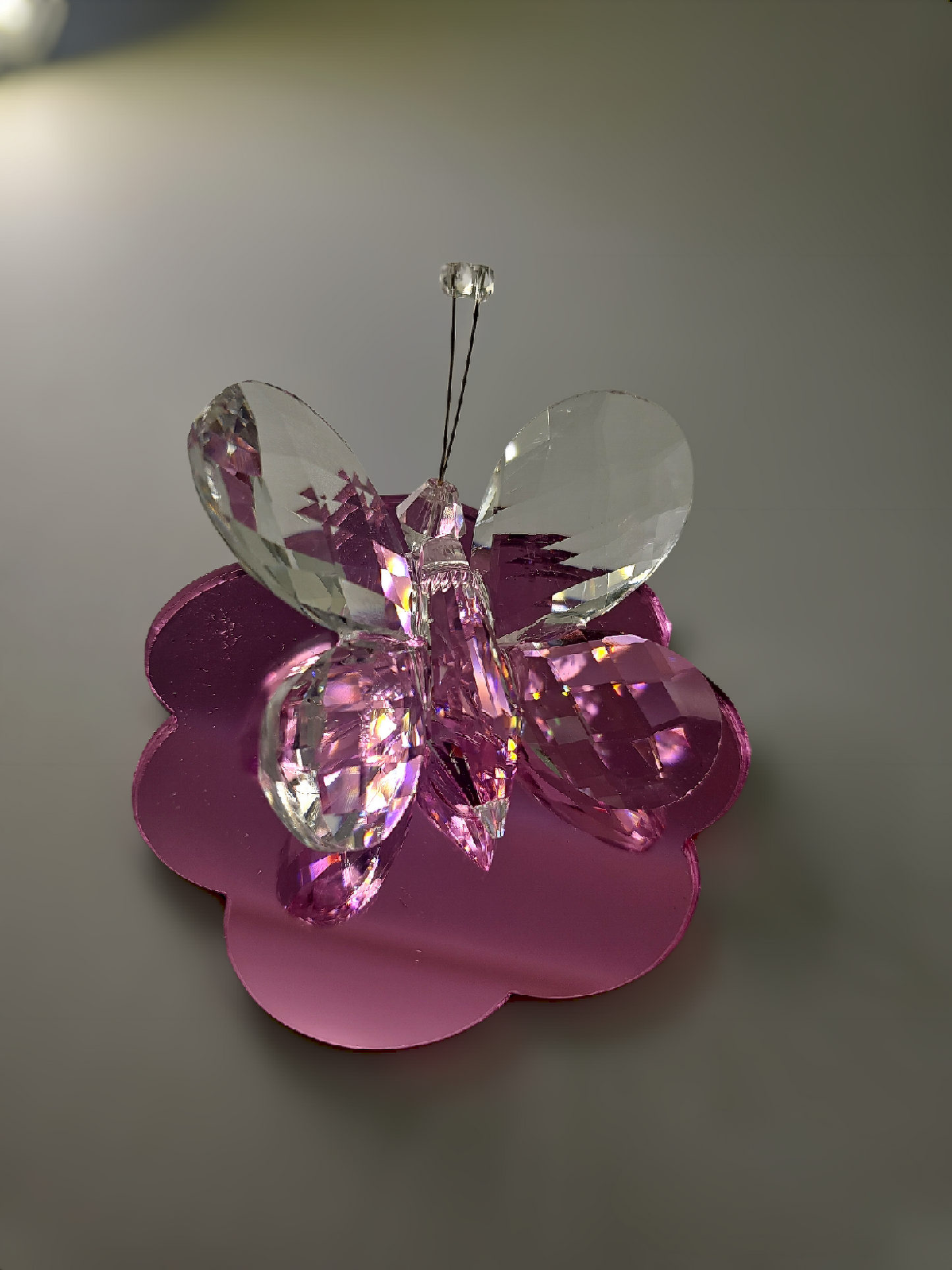 Figurilla de mariposa blanca de Murano y cristal italiano al 24 % #12557