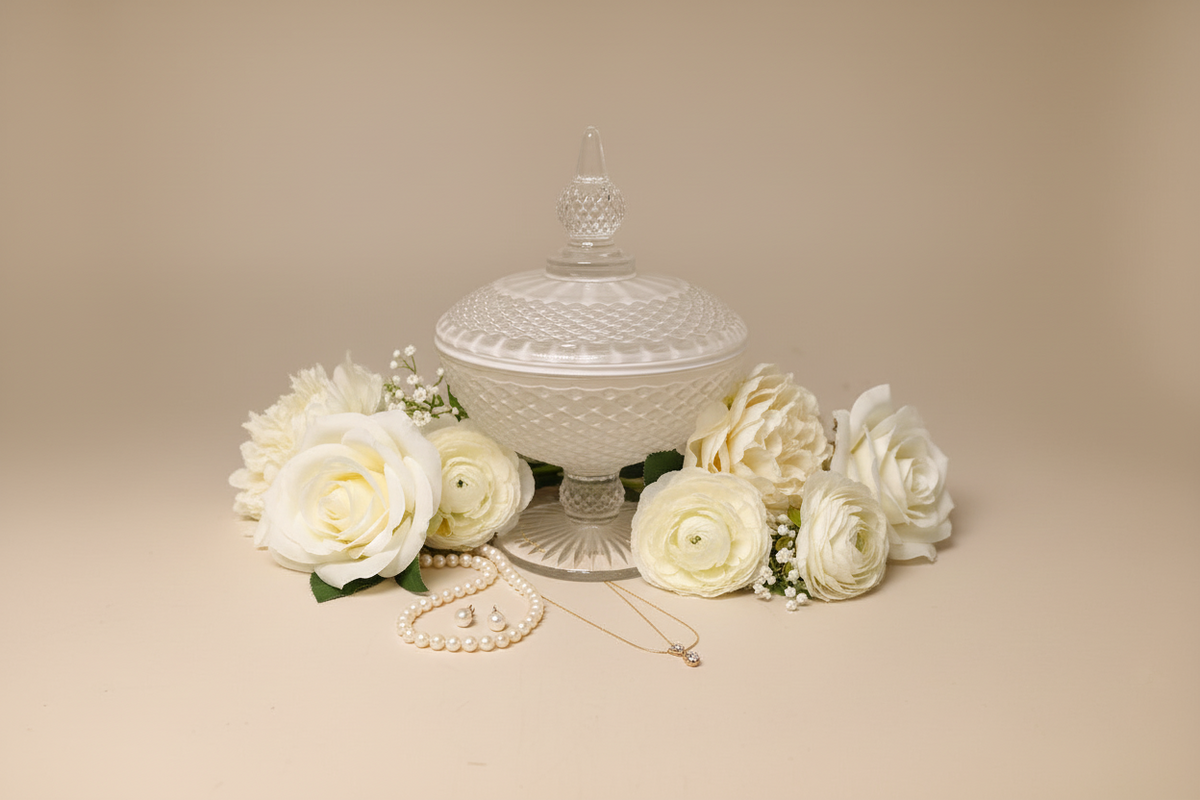 Marsiglia Collection Jewelry Box Accented in White DC24021-W