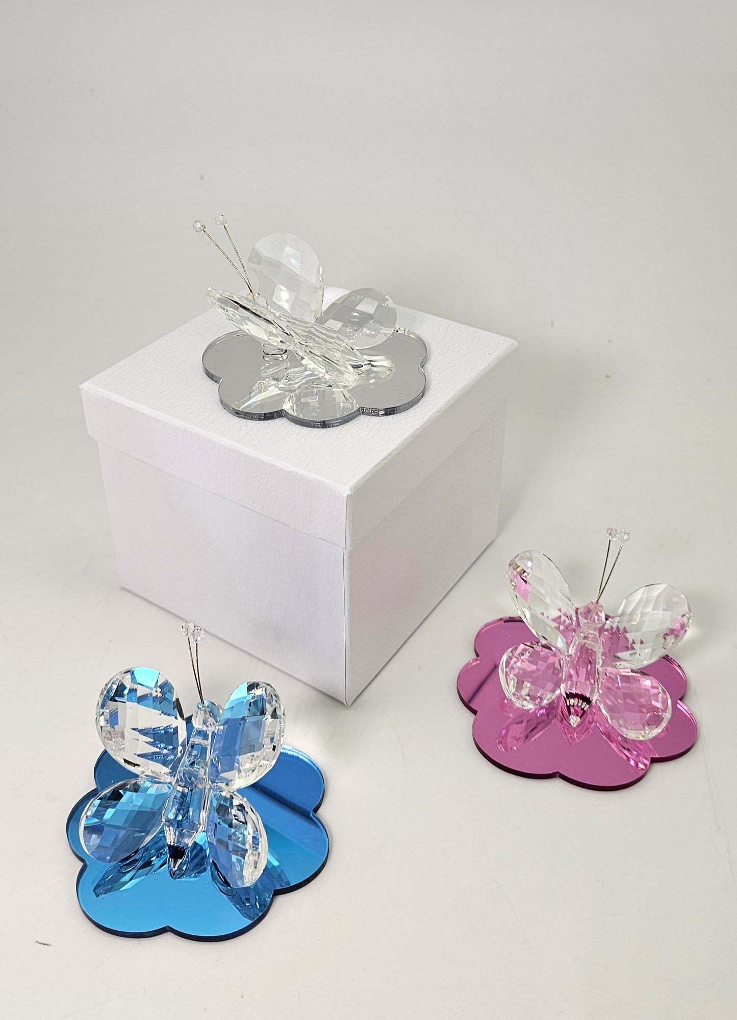 Figurilla de mariposa blanca de Murano y cristal italiano al 24 % #12557