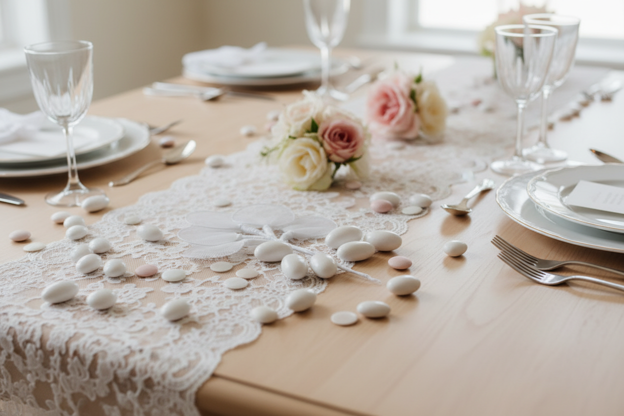 Jordan Almond Wired Nylon Almond Confetti Holders 5-Part 24 Pcs/Bag Ivory #DH-5