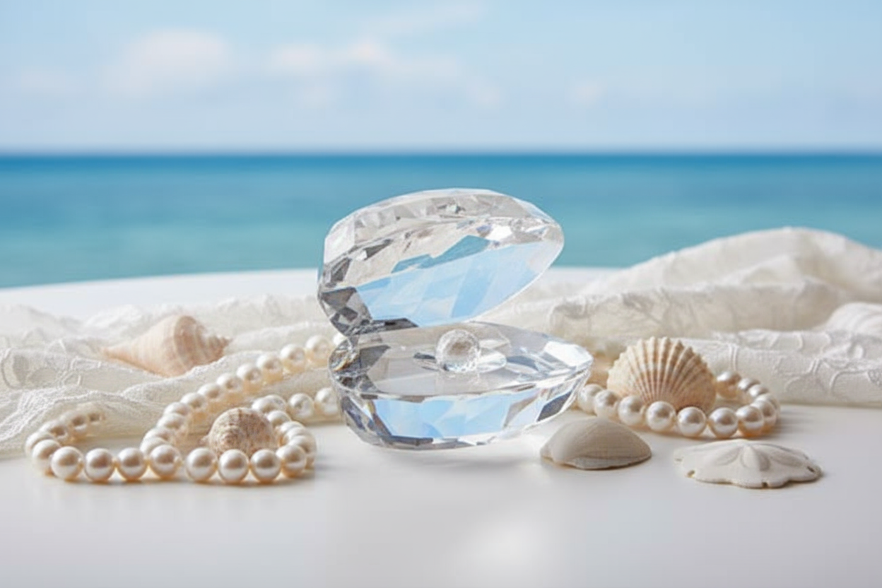 Crystal Oyster With Pearl #CR034 – J&S Italian Imports