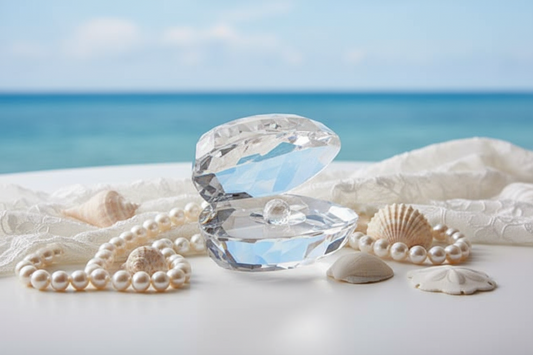 Ostra de cristal con perla #CR034