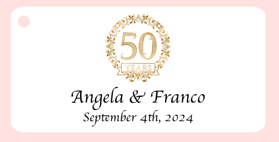 50 Years Wedding Anniversary Bigliettini / Tags MMA-018