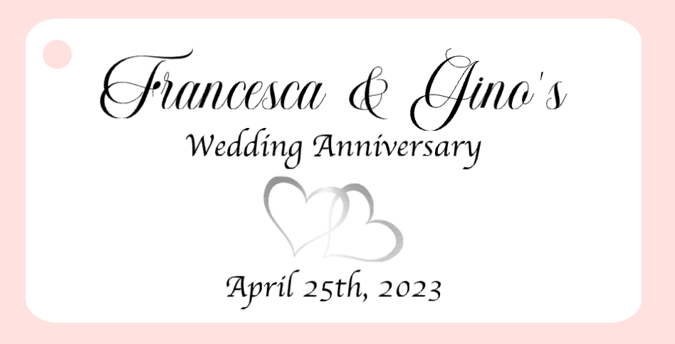 Wedding Anniversary Bigliettini / Tags MMA-021