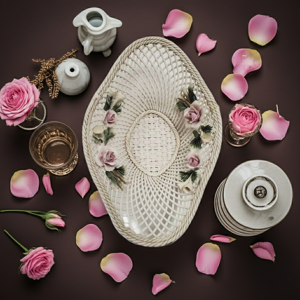 Porcelain Basket #B963