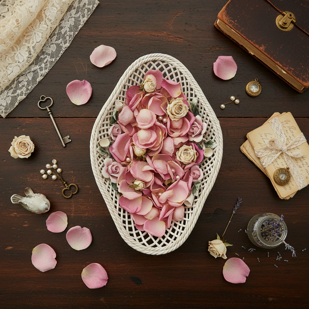 Porcelain Basket #B963