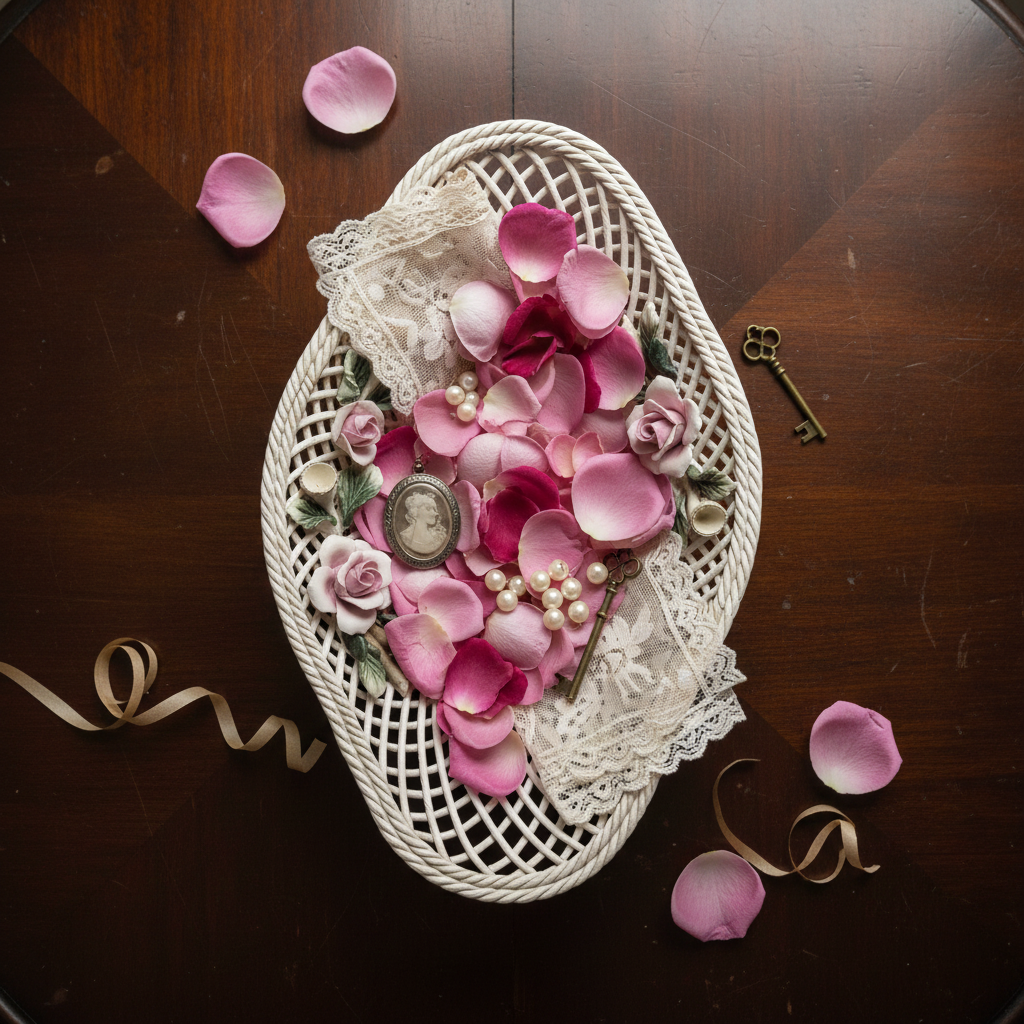 Porcelain Basket #B963