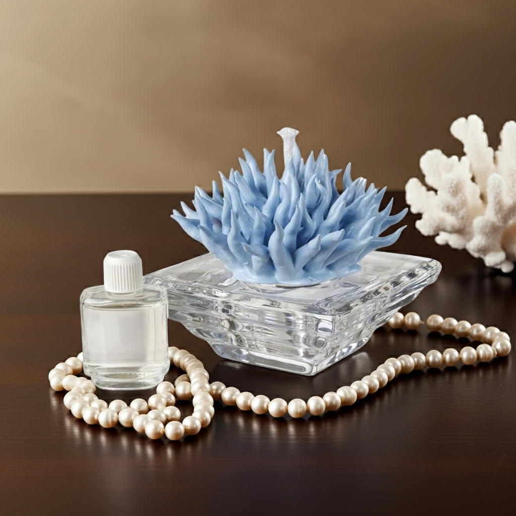 Debora Carlucci Diffusore per aromaterapia con base in cristallo di corallo blu con profumo # DC2686