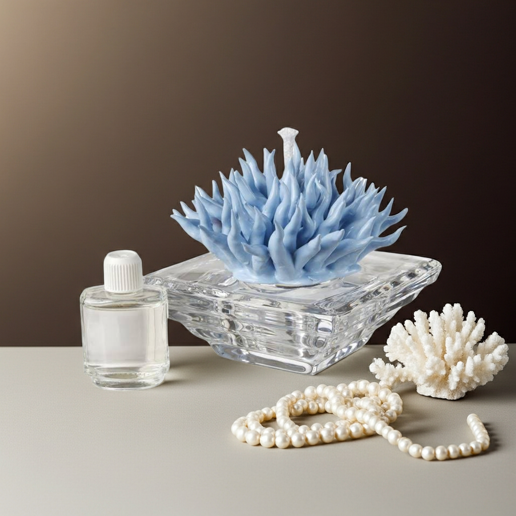 Debora Carlucci Diffusore per aromaterapia con base in cristallo di corallo blu con profumo # DC2686