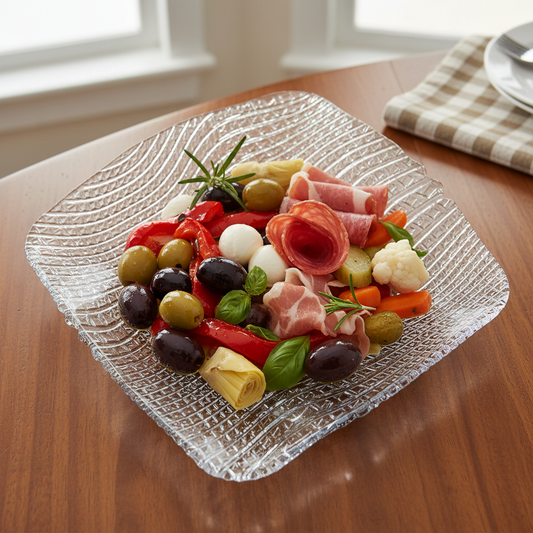 Debora Carlucci Clear Murano Plato cuadrado para dulces #DC002