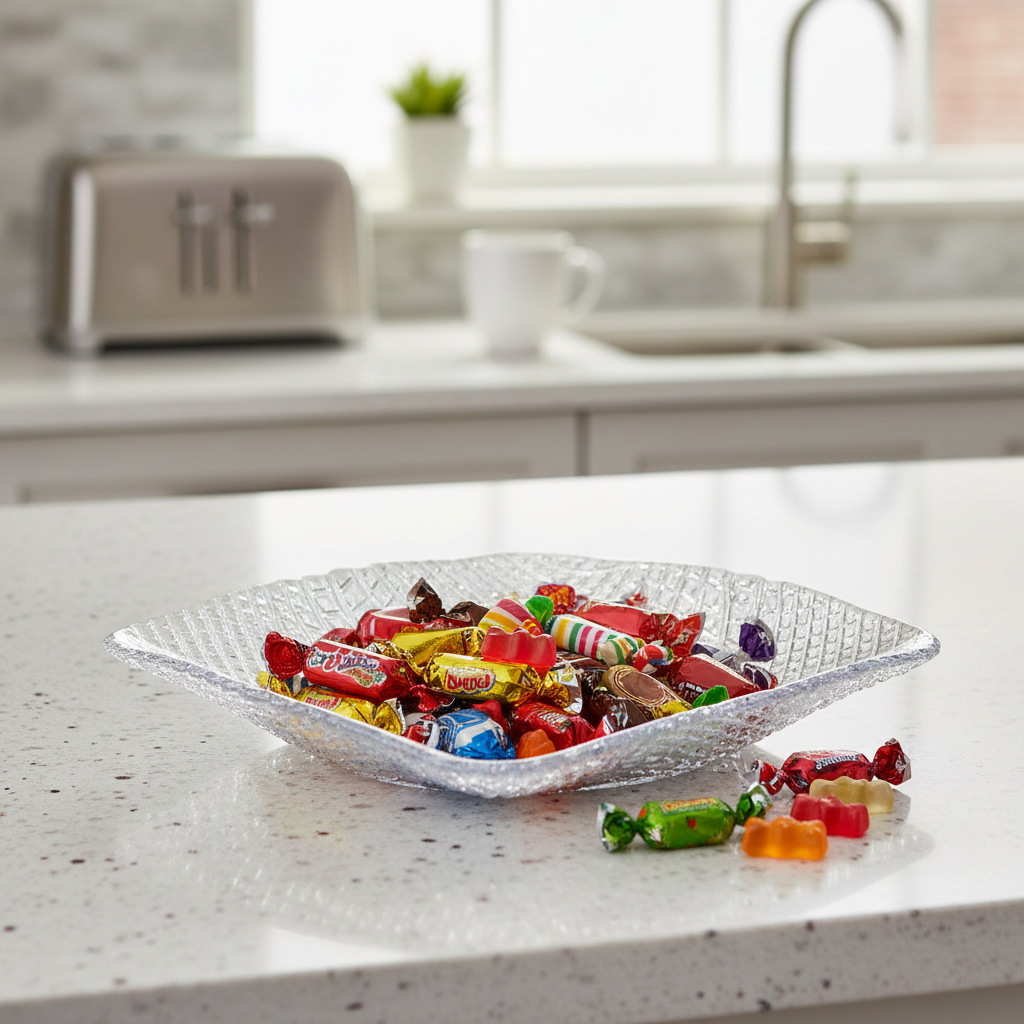 Debora Carlucci Clear Murano Plato cuadrado para dulces #DC002