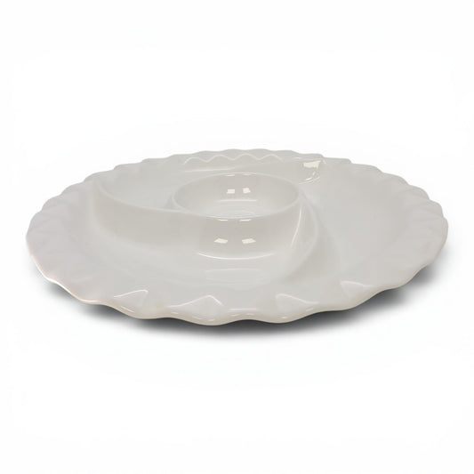 Sogno D' Oro 12' Four Section White Porcelain Server Plate #SD10001