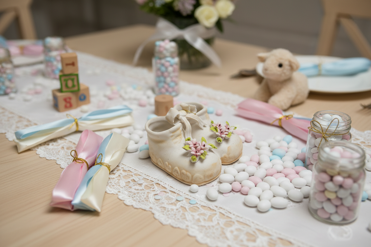 Favor de fiesta de bebé de porcelana #4F860