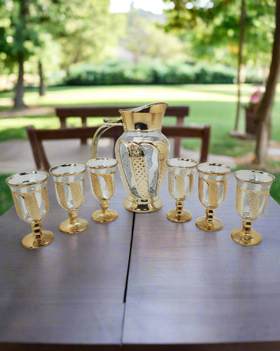 Juego de jarra y vaso de 7 piezas #JY444