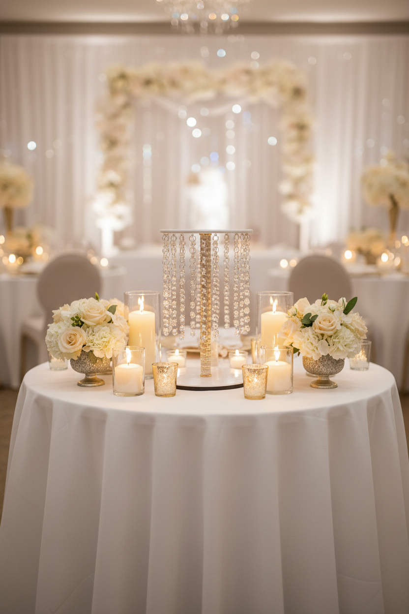 15 Inches Crystal Centerpiece Stand DC2349