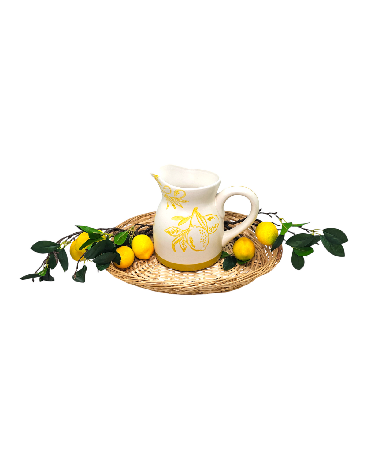 Cucina Italiana Lemon Design Wine Pitcher 8." L132511-456