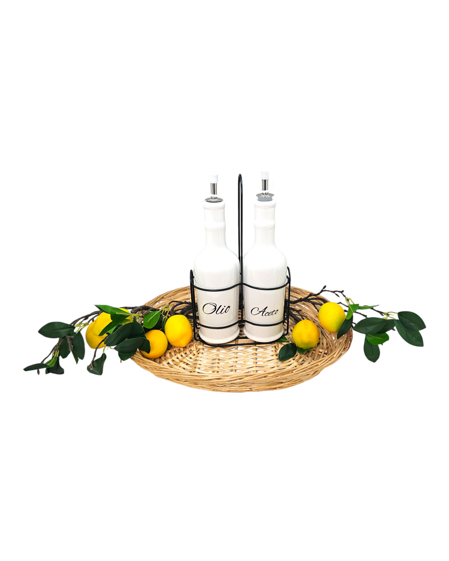 Juego de aceitera y vinagrera de cerámica Cucina Italiana #0216/562