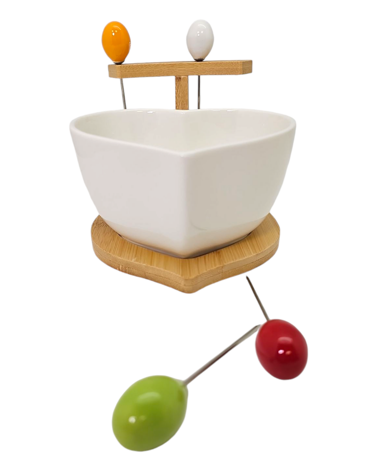 Original Cucina Italiana Porcelana Taza de Café y Platillo Juego de 2 Lemon Decor #R10105-47