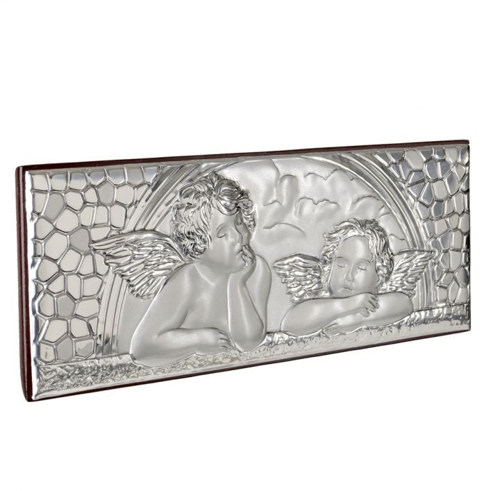 Angelo custode con icona argento argento 925 italiano #2005