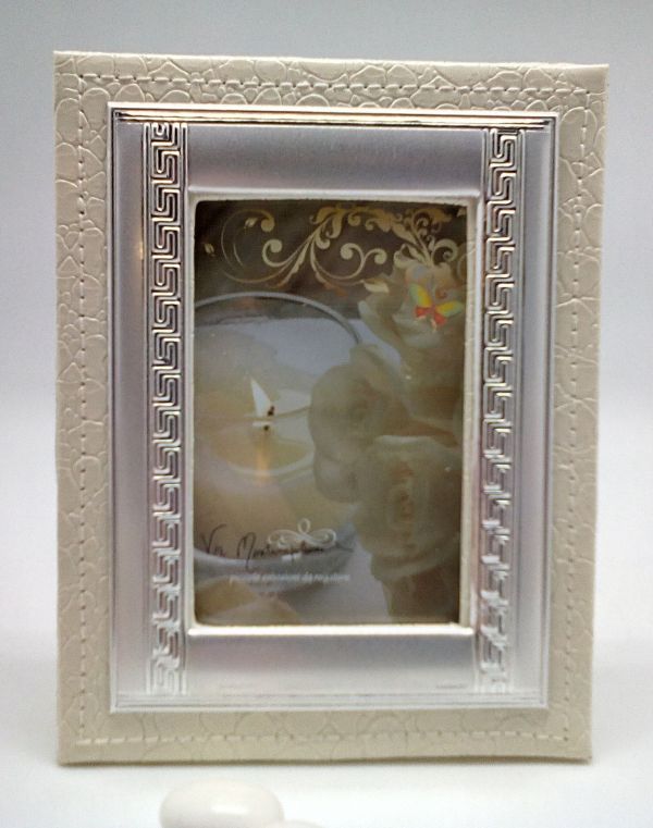 Cornice per foto con bordo in argento argento 925 italiano # 931WF