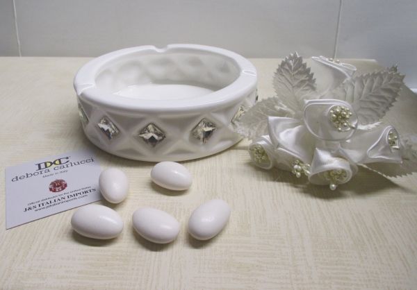 Bone China White Cigar Holder / Ashtray #130237