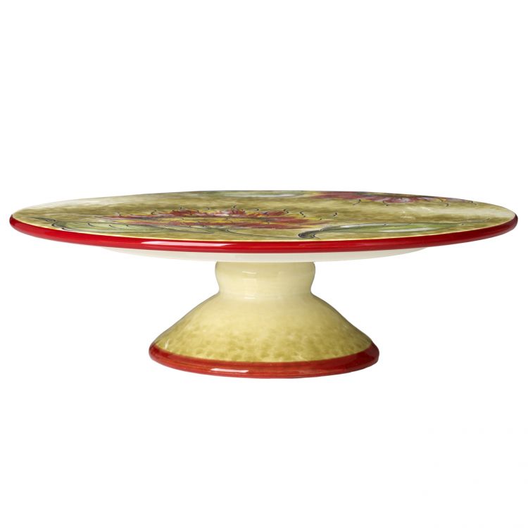 Plato para pastel con decoración de girasol italiano Cucina #1449/514