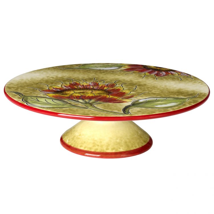 Plato para pastel con decoración de girasol italiano Cucina #1449/514