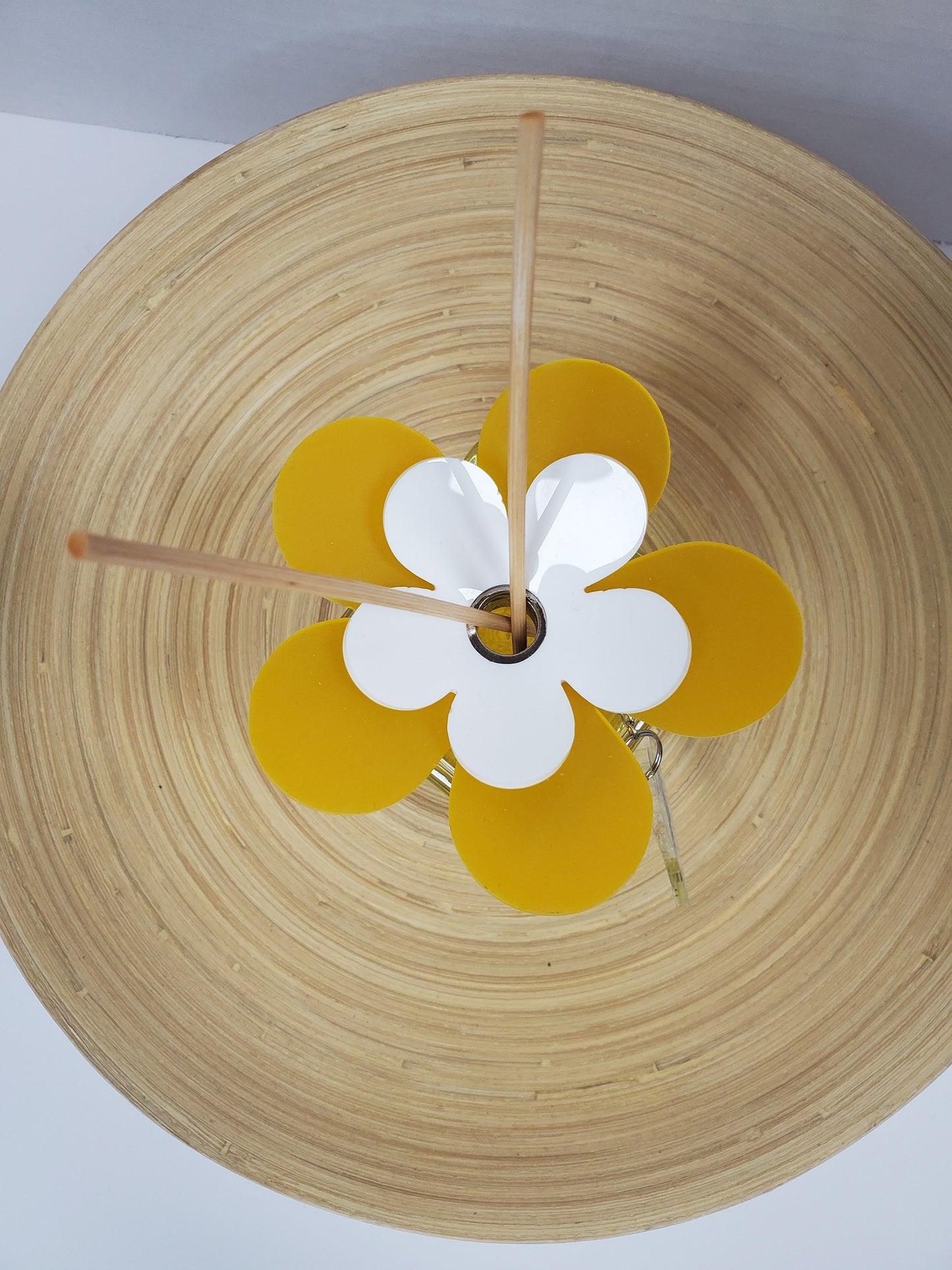 Debora Carlucci Renoir Collection Large Square Diffuser Sweet Argan Scent Bottle w/ Vibrant Flower Top 7 oz. #DC5799