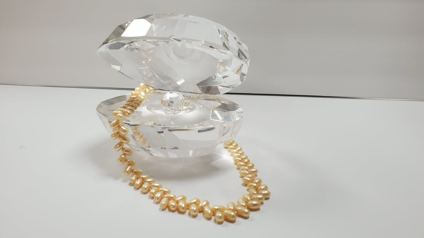Ostra de cristal con perla #CR034