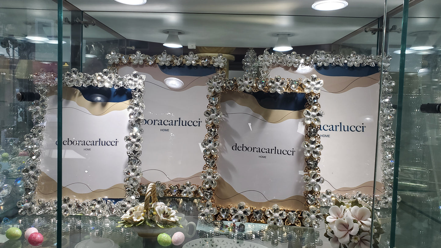 MARCO DUBAI FLOR CRISTAL EMBELLECEDOR PLATA 12 x 13 DC6175/ARG