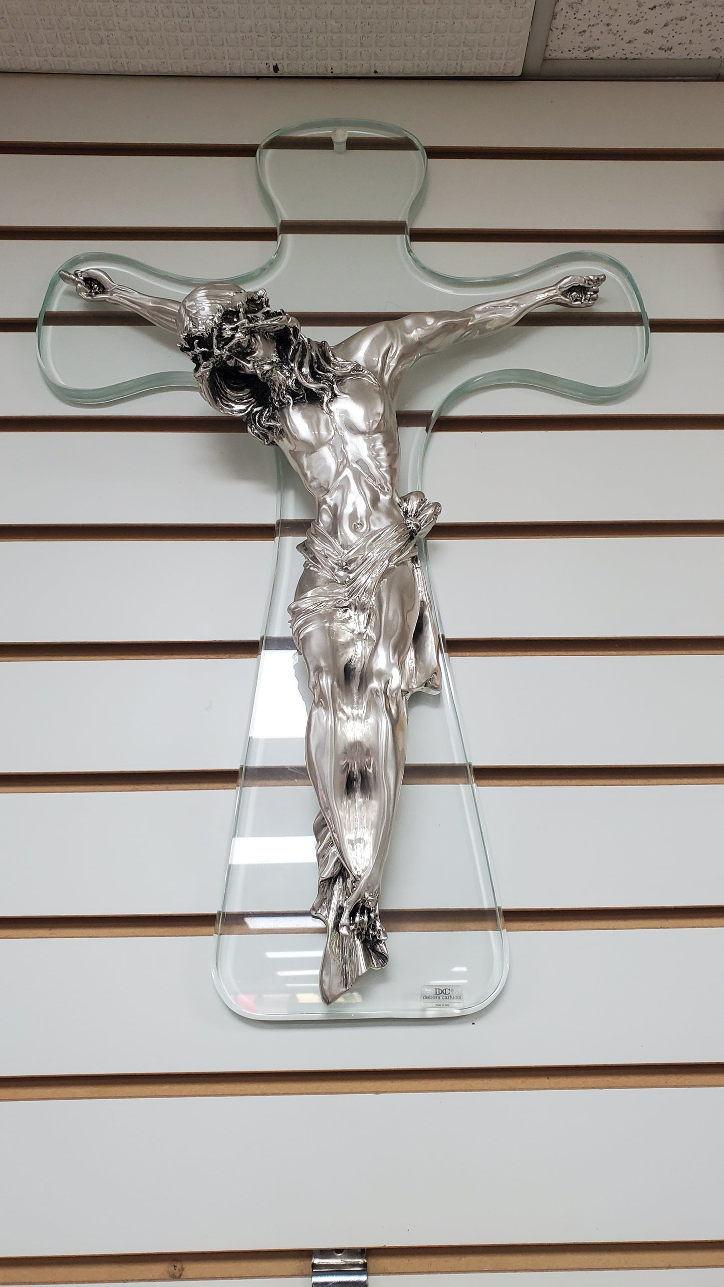 Christ on Cross 925 Argento and Crystal Cross #2636
