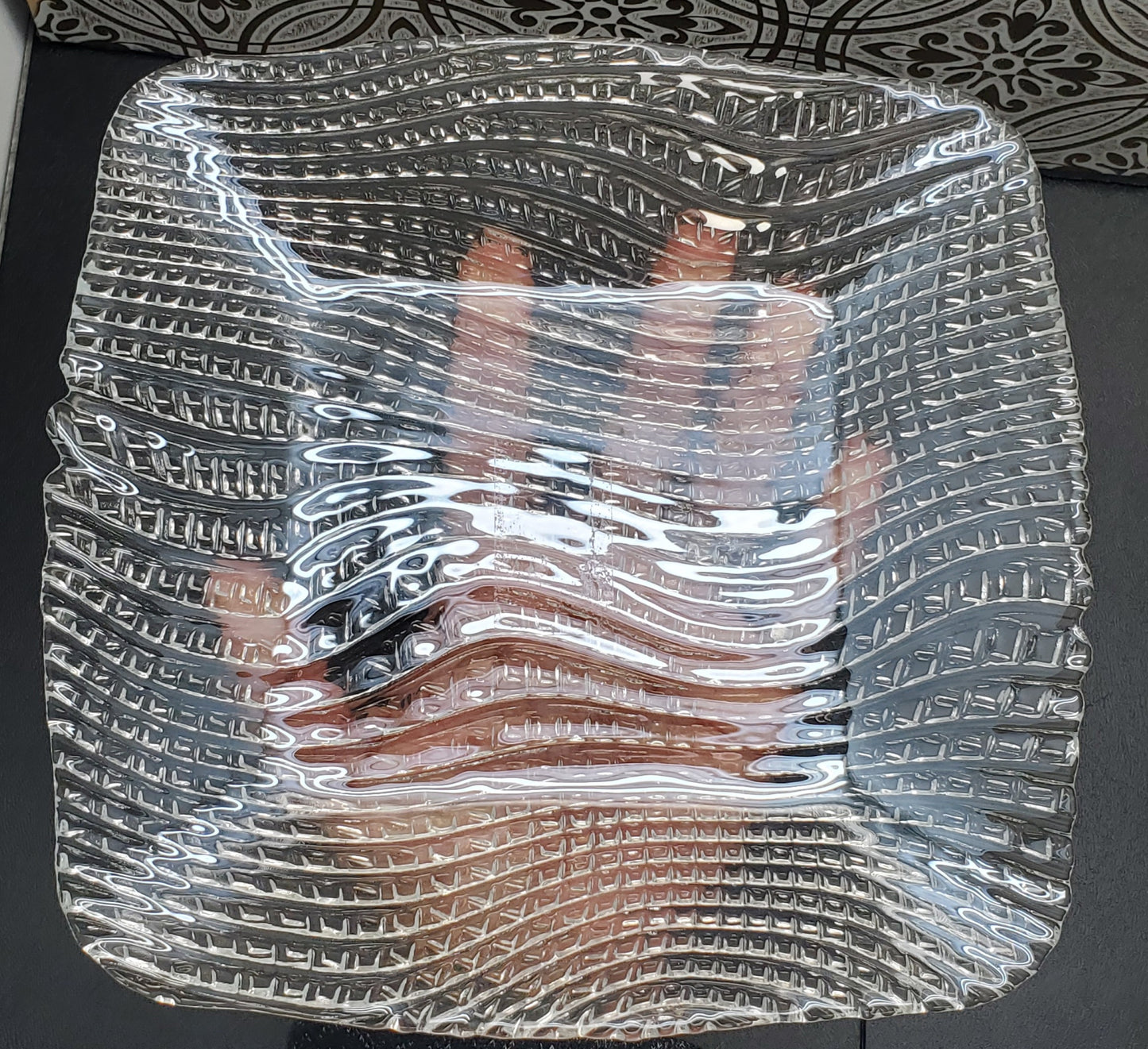 Debora Carlucci Clear Murano Plato cuadrado para dulces #DC002