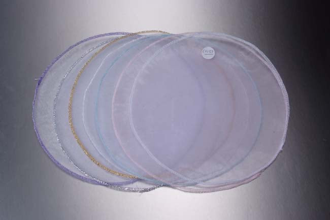 Tul de organza de 9' con ribete de purpurina iridiscente #61157 25 piezas/bolsa