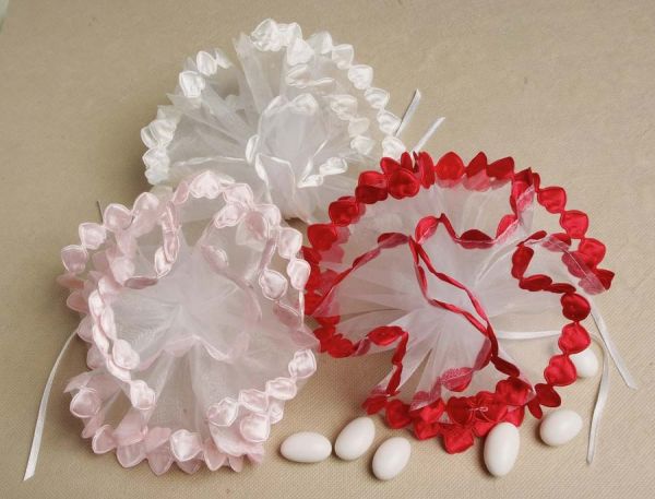 Red de borde de corazón 25pcs/bolsa #61207