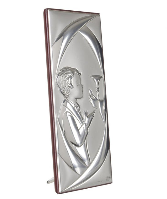 Italiano 925 Argento Argento Comunione Ragazzo Icona #955