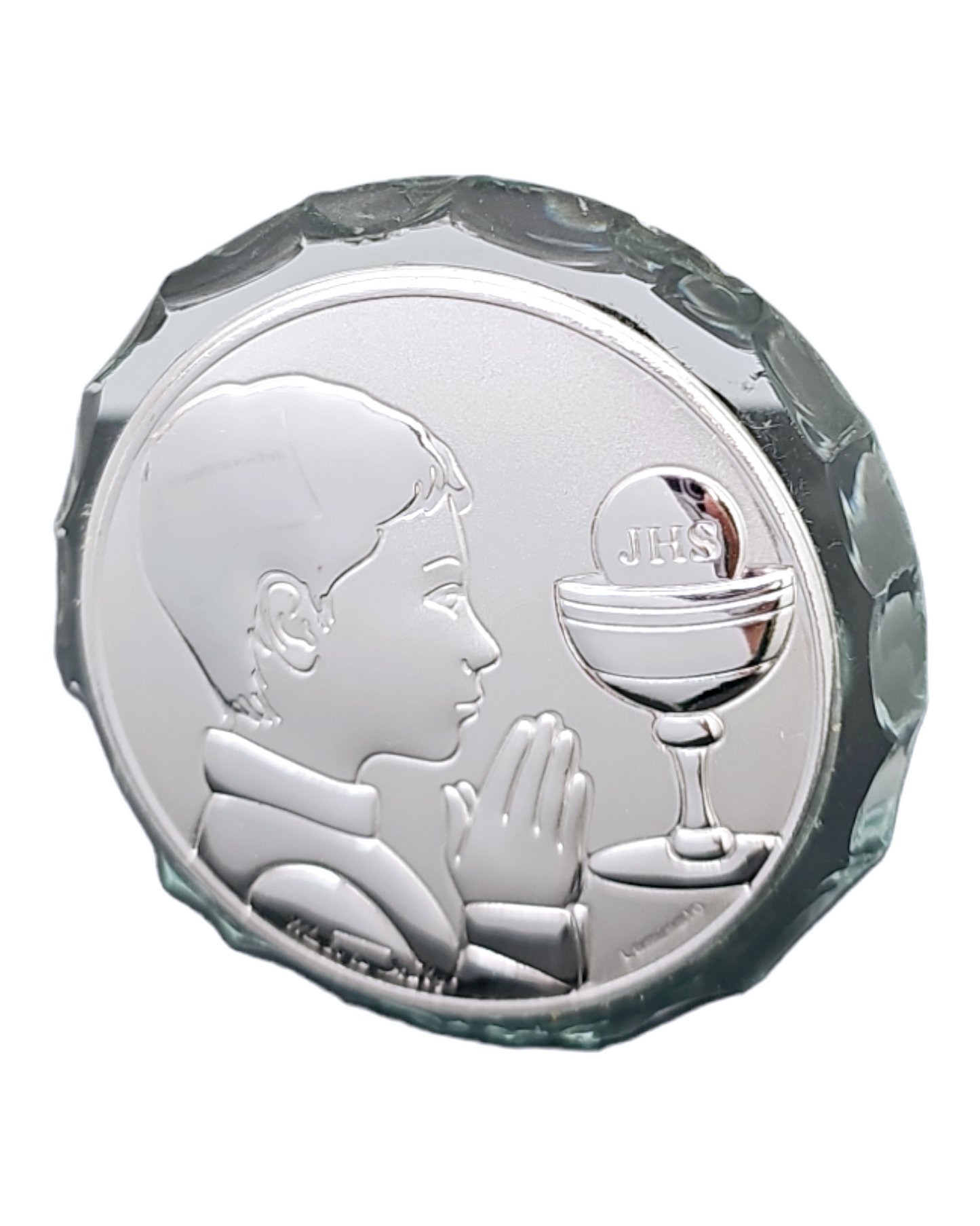 Italian Argento Communion Boy and Chalice Icon #DC13152
