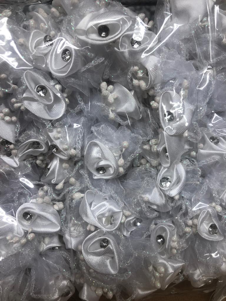 Flor de rosa w. Diamantes de imitación- 72 piezas/bolsa ARF1136