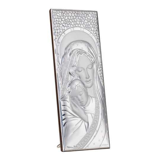 madonna w. Niño Italiano 925 Plata Argento Comunión Icono #1010