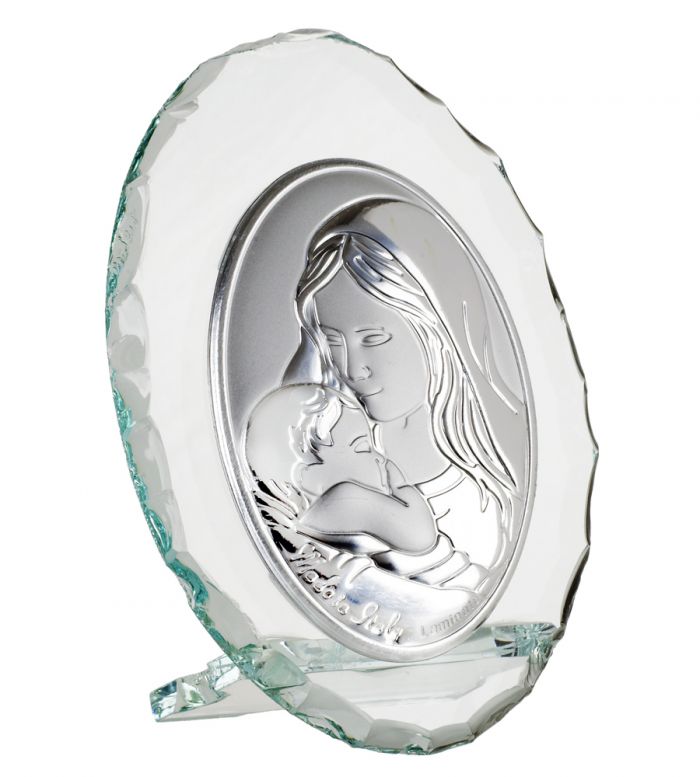 Italiano Auténtico 925 Plata Madre e Hijo Comunión Icono #131-46