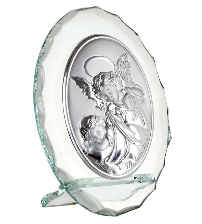 Italiano 925 Plata Argento Guardian Angels Icon #131-48