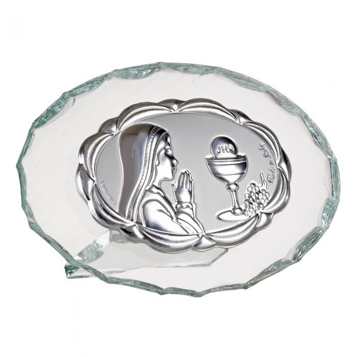 Italian Argento 925 Silver Communion Girl Icon #13154