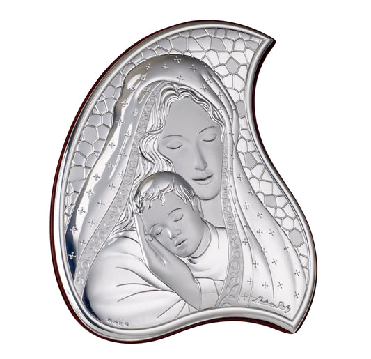 Madre con hijo Italiano 925 Plata Argento Icon #1834