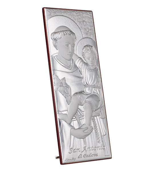 Retrato de San Antonio Ícono Italiano 925 Plata Argento #2013