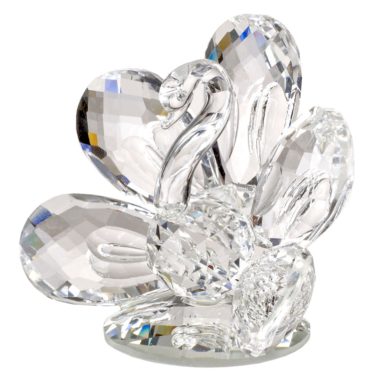 Figura de pavo real de cristal italiano n.º 2749
