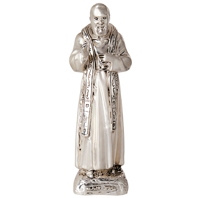 Panorama Argenti Padre Pio 925 Argento Statua/Statuetta in Argento #7146