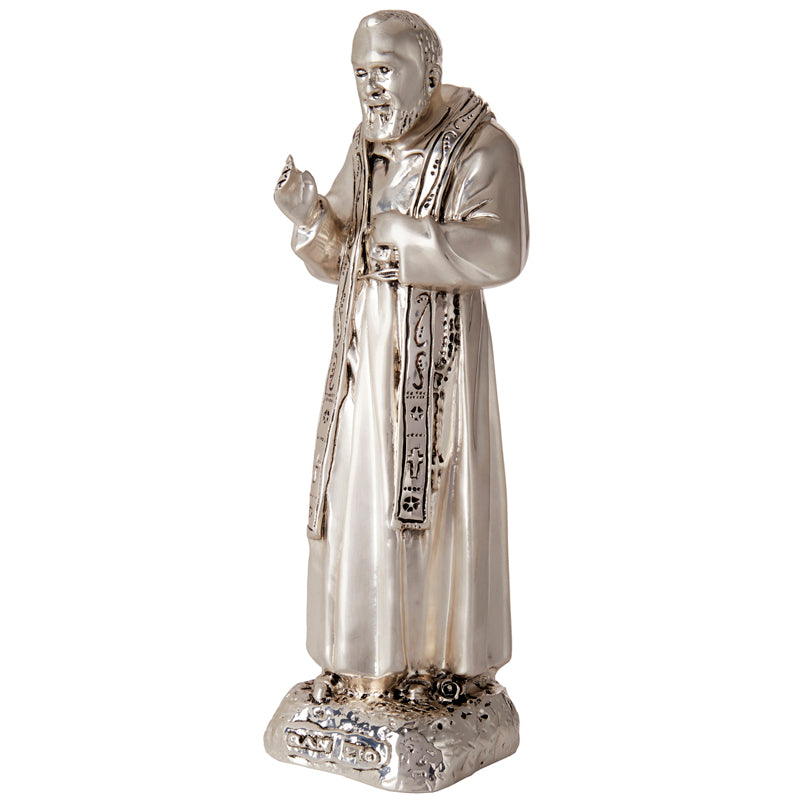 Panorama Argenti Padre Pio 925 Argento Statua/Statuetta in Argento #7146