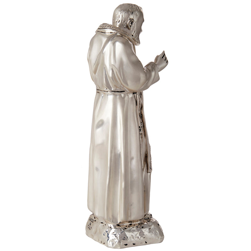 Panorama Argenti Padre Pio 925 Argento Statua/Statuetta in Argento #7146